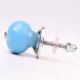 Turquoise White Tiny Star Pattern Cabinet Knobs