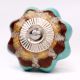 Sea Green And Brown Ceramic Cabinet Knobs
