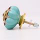 Sea Green And Brown Ceramic Cabinet Knobs