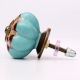 Sea Green And Brown Ceramic Cabinet Knobs