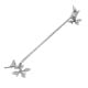 Solid Brass Silver Bird Brass Branch Bird Towel Rod