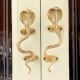 Antique Brass Cobra Door Pull Handle -1 Pair