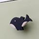 Handmade Black Wooden Fish Dresser Knobs