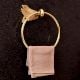 Modern Handmade Brass Towel Ring in Golden Finish