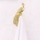 Brass Golden Peacock design Wall Hook for Hanging Clothes