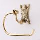 Handmade Brass Tiger Design Toilet Paper Holder for Bathroom
