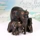 Handmade Vintage Brass Statue of Elephant Family for Decoration