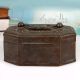 Indian Plain Brown Brass Paan Daan Box for Home Decoration