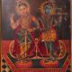 Hand-Painted Canvas Oil Painting of Lord Krishna and Balram