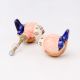 Pink Blue Ceramic Bird Modern Kids Cabinet Knob