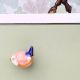 Pink Blue Ceramic Bird Modern Kids Cabinet Knob