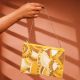 Mustard Cotton and Beads Hang Bag in Premium Finish