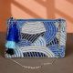 Deep Blue Style Cotton and Beads Hand Bag for Festive Occasions