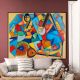 The Divine Ecstasy Canvas Painting by Artist Ashok Jadav 48 x 60 Inches