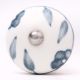 Grey Floral Medium Knob
