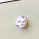 Grey Floral Medium Knob