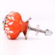 Orange Leaf Medium Ceramic Knob
