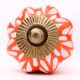 Orange Leaf Medium Ceramic Knob