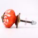 Orange Leaf Medium Ceramic Knob