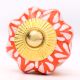 Orange Leaf Medium Ceramic Knob