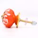 Orange Leaf Medium Ceramic Knob