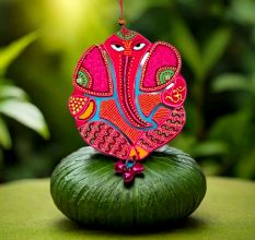 Decoreer Handicraft Home Decor Wooden Wall Hanging Ganesha
