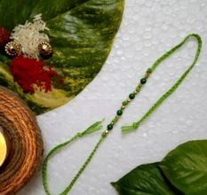 Traditional Rakhi with Brass, Acrylic Beads