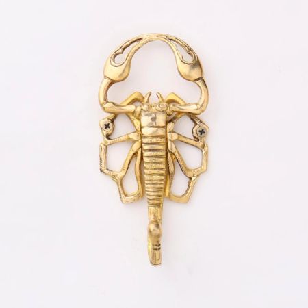 Golden Brass Scorpion Design Wall Hook For Hanging