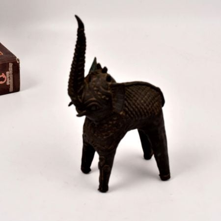 Vintage Finest Brass Elephant Statue in Bastar Art for Decoration