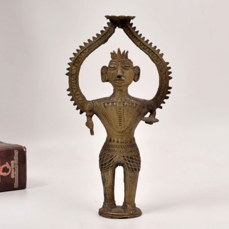 Dhokra Art Handmade Brass Tribal God Statue for Decoration
