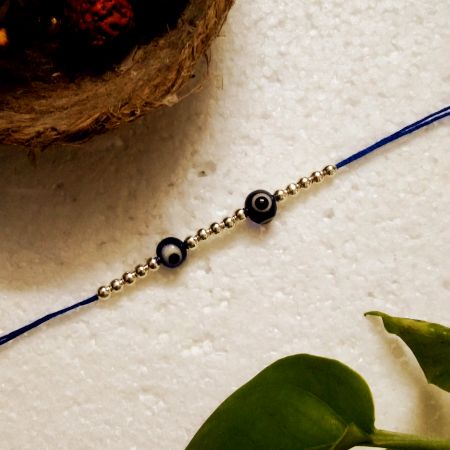 Traditional Rakhi with Glass, Acrylic Beads