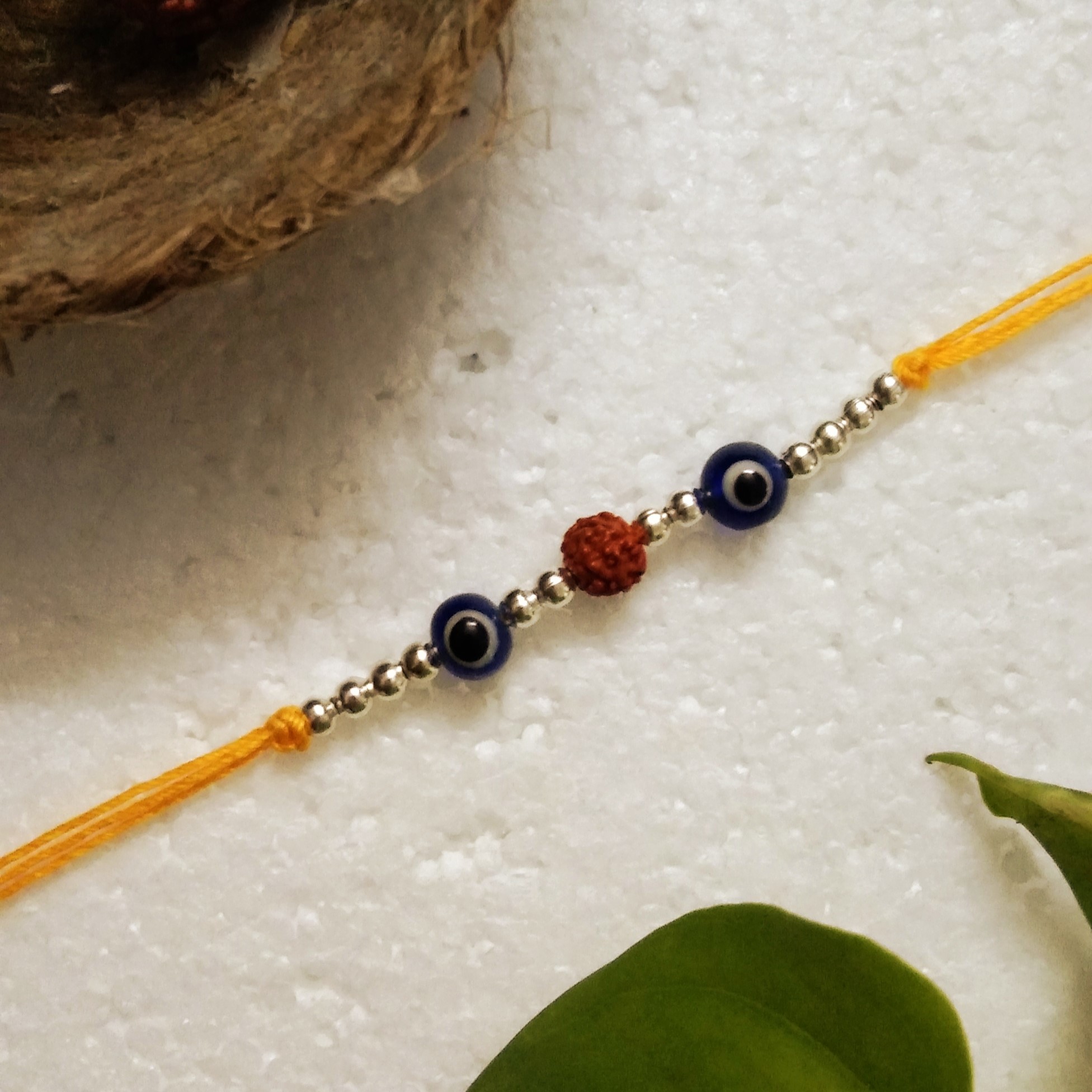 Classic Handmade Rakhi: Acrylic Beads, Glass Style