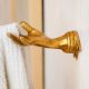 Brass Gold Hand Shape Wall Hook