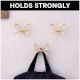 Modern Brass Golden Bow Wall Hooks-Pack of 3