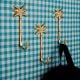 Golden Brass Tree Wall Hooks For Hanging- Pack of 3