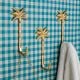 Golden Brass Tree Wall Hooks For Hanging- Pack of 3