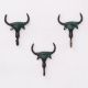 Bronze Tribal Bull Face Wall Hooks-Pack of 3