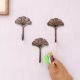 Antique Mushroom Iron Hooks-Pack of 3