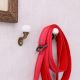 Solid White Ceramic Metal Wall Hooks With Antique Finish-Pack of 6