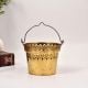 Indian Handmade Jali Work Brass Flower Bucket for Decor