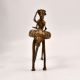 Handcrafted Vintage Brass Elephant Statue with Two Rider from Bastar