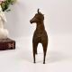 High-Quality Vintage Brass Deer Statue from Odisha in Tribal Art
