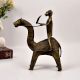 Tribal Art Handmade Brass Statue of Camel with Rider from Odisha