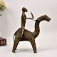 Tribal Art Handmade Brass Statue of Camel with Rider from Odisha