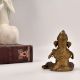 Tribal Vintage Brass Lord Ganesha Playing Sarangi Statue for Decor