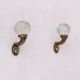 Round Diamond Cut Glass Metal Wall Hooks With Antique Finish-Pack of 6