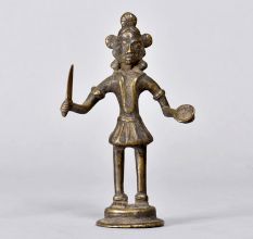 Finest Brass Hindu Goddess Tribal Statue for Prayer Room