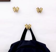 Golden Brass Butterfly Wall Hooks-3 Pieces