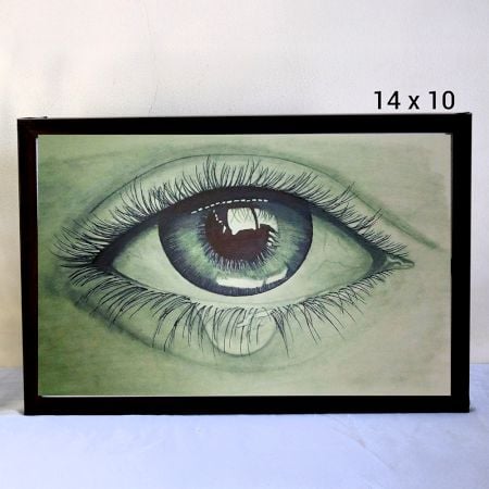 TEARY EYE Realistic Pencil Sketch Art on Paper by Artist Dimpana | 14 x 10 Inches