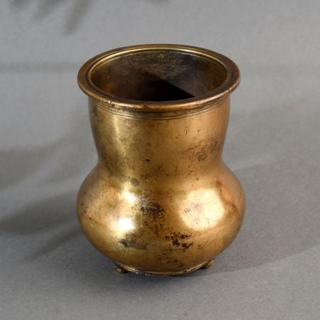 Vintage Finish Brass Panchpatra Holy Pot for Rituals